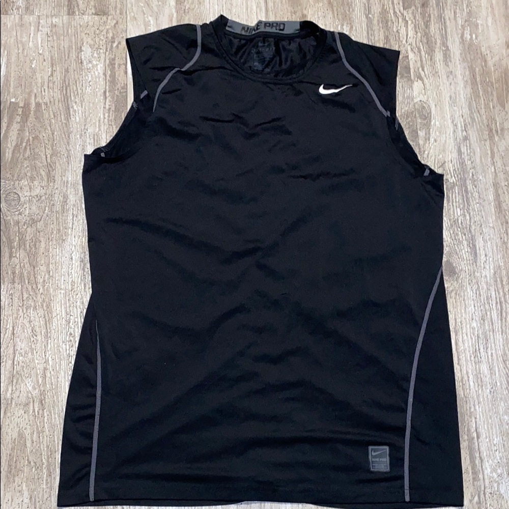 Mens Nike Pro Black Sleeveless Shirt